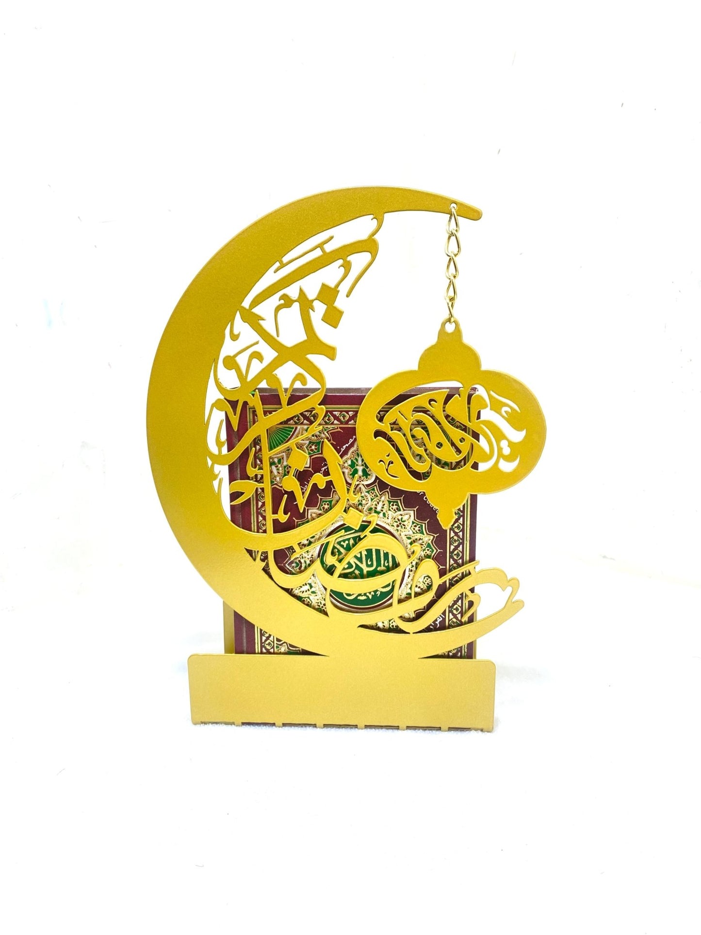 All - in - One 5 Pcs Islamic Crescent Moon Metal Decor Set Bundle – Ramadan & Eid Decoration - ALFATA WALL ART