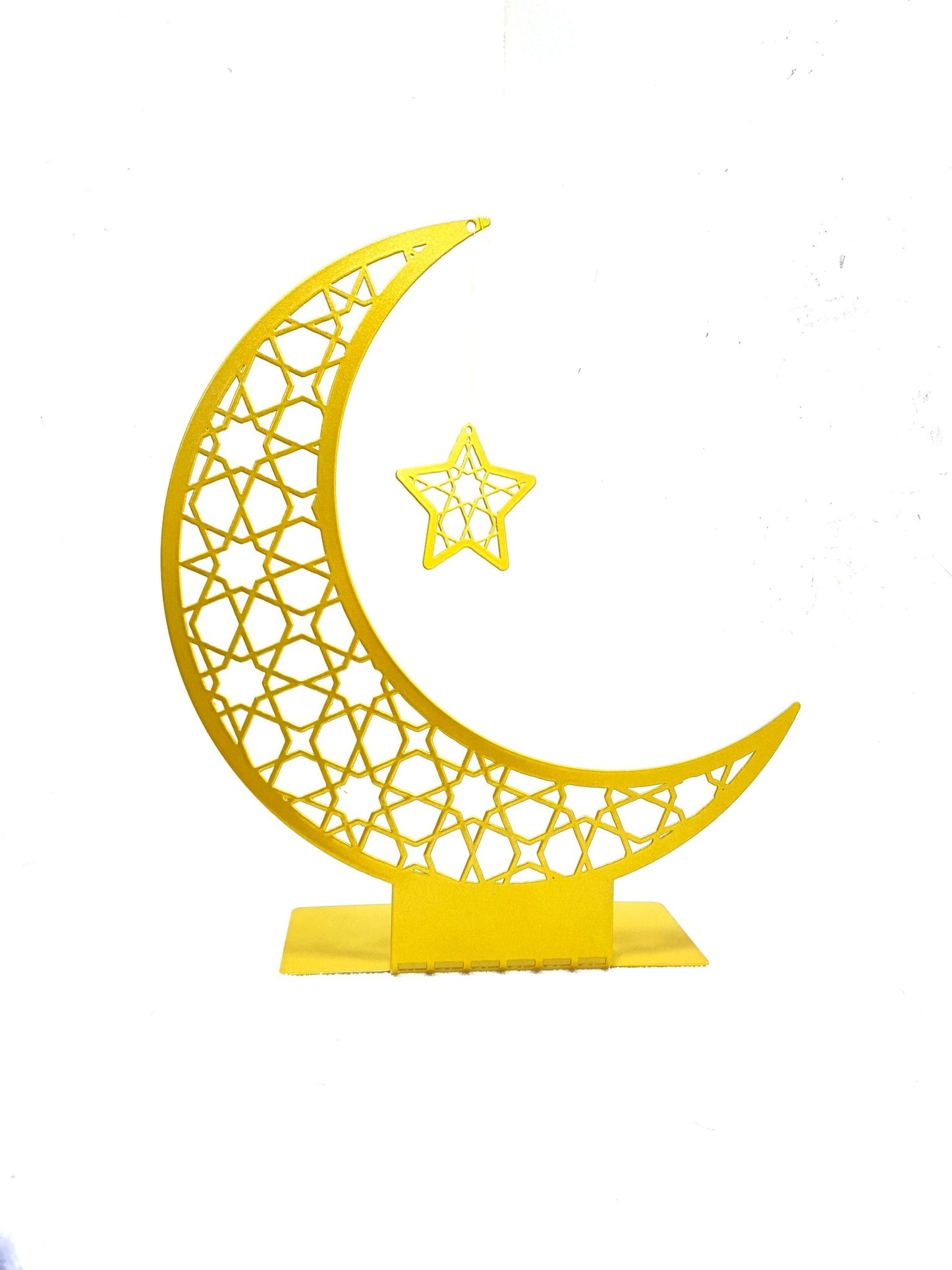 All - in - One 5 Pcs Islamic Crescent Moon Metal Decor Set Bundle – Ramadan & Eid Decoration - ALFATA WALL ART