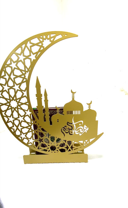 Gold Crescent Moon Ramadan Decoration